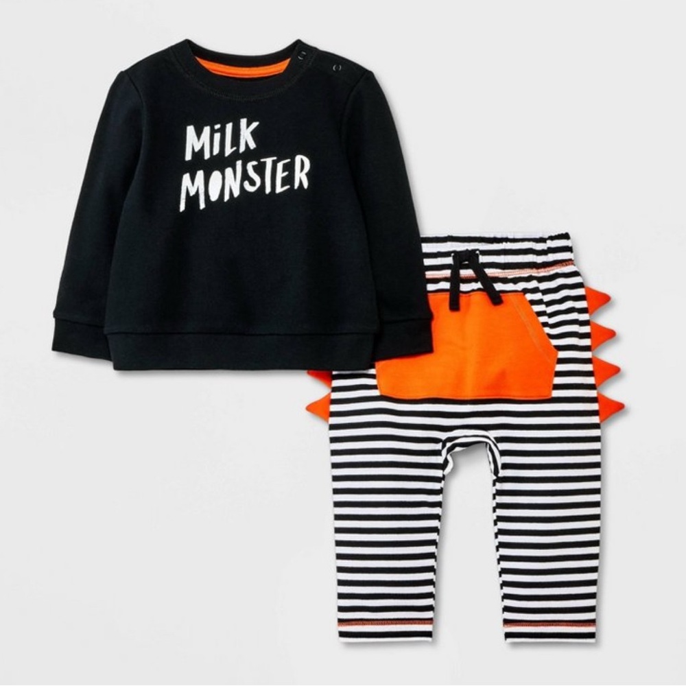 MILK MONSTER SWEATSHIRT & BOTTOMS